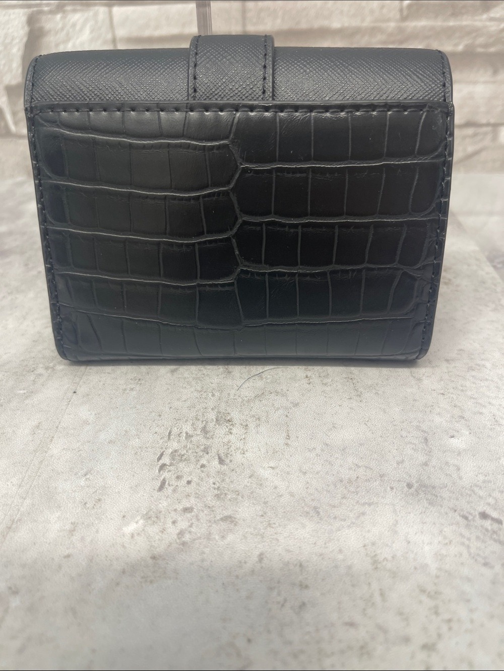 Michael Kors Scarlett XS Black Croc Embossed Satchel with Matching Wallet - Picture 12 of 13